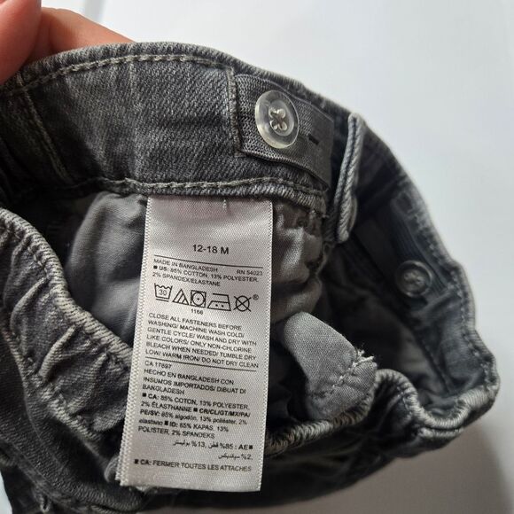 Old Navy Karate Kick Jeans Grey 12-18 Months - Picture 5 of 5